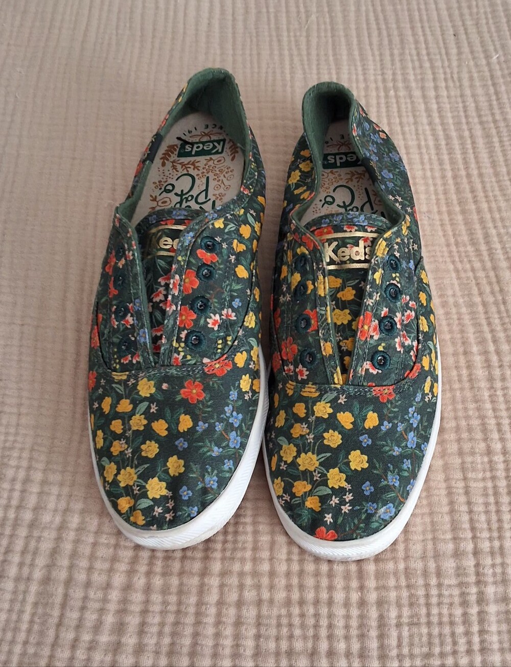 Keds Rifle Paper Co. Slip-On Floral Botanical Print Size 7 NWOT
